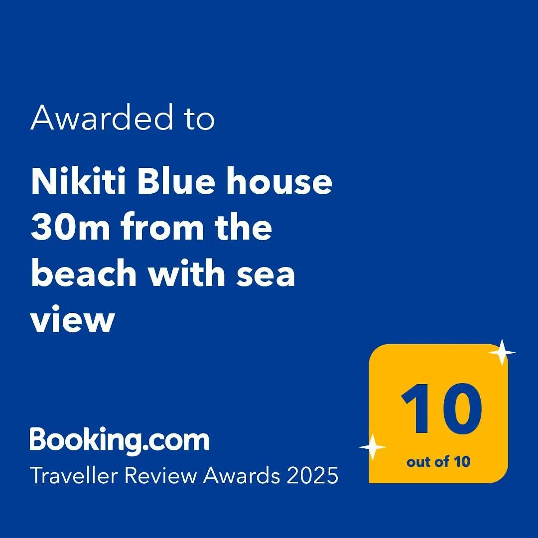 Nikiti Blue House 30M From The Beach With Sea View Semesterbostad