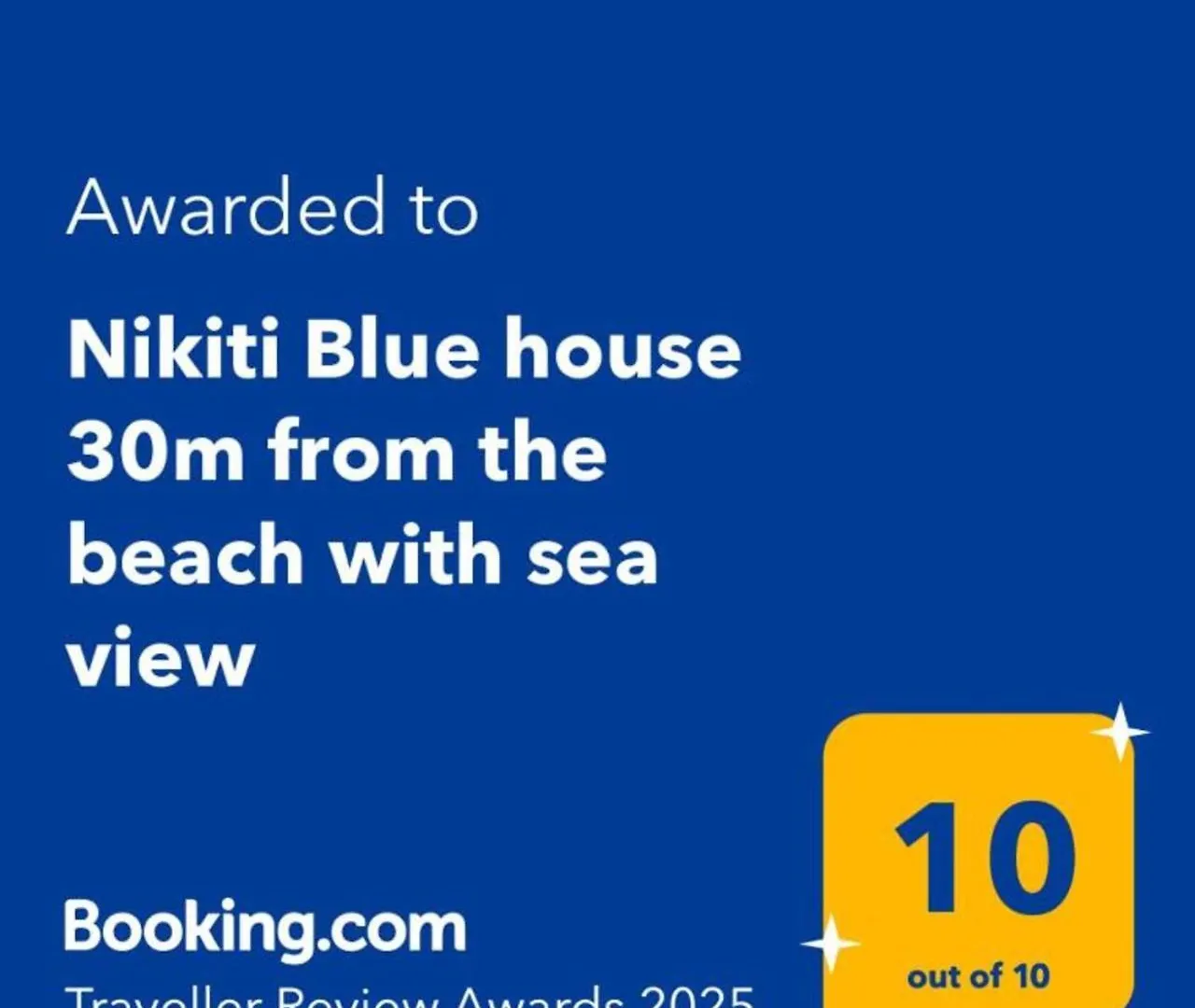 Nikiti Blue House 30M From The Beach With Sea View Nikíti